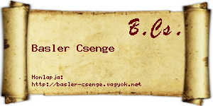 Basler Csenge névjegykártya